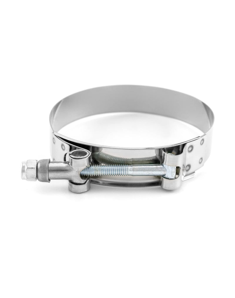 QWORK 3" T-Bolt Hose Clamp Stainless Steel, Working Range 83mm-91mm for 3" Hose ID, Turbo Intake Intercooler Clamp, 4 Pack 3" Clamp Range 83mm-91mm (3.27"-3.58")