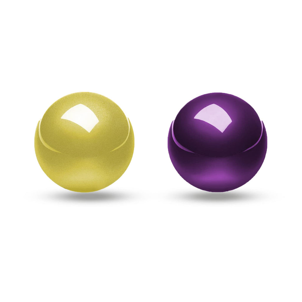 Perixx PERIPRO-303X2C 1.34 Inches Trackball 2 pcs Pack - Replacement Ball for M570, M575, PERIMICE-517/520/717/720, and Other 1.34inches Trackball Mouse - Glossy Purple and Yellow… Purple & Yellow