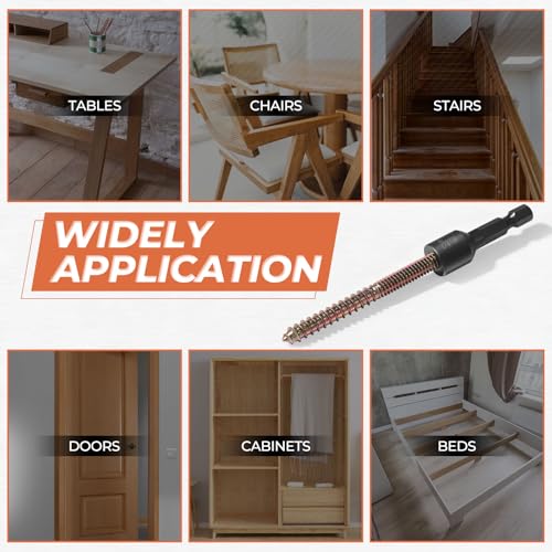 16PCS 1/4"-20 x 3 Hanger Bolts Kit & 1PCS 1/4"-20 Hanger Bolt Driver with 1/4 Hex Shank,Double-Headed Screws,Self-Tapping Screw,Wood Dowel Screw,Suitable for Assembling Furniture (Pack of 3) 1/4-20"x3"-16PCS (Pack of 3)