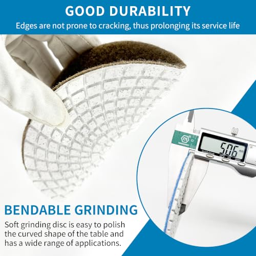 5 Inch Diamond Polishing Pads 13Pcs, 30-6000 Grit Stone Tile Sanding Pads 5-INCH
