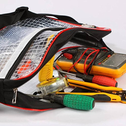 ESD 15.7"L x 3.1"W x 11.8"H anti-static cleanroom clear engineer bag for engineer store tool or computer working in clean room red