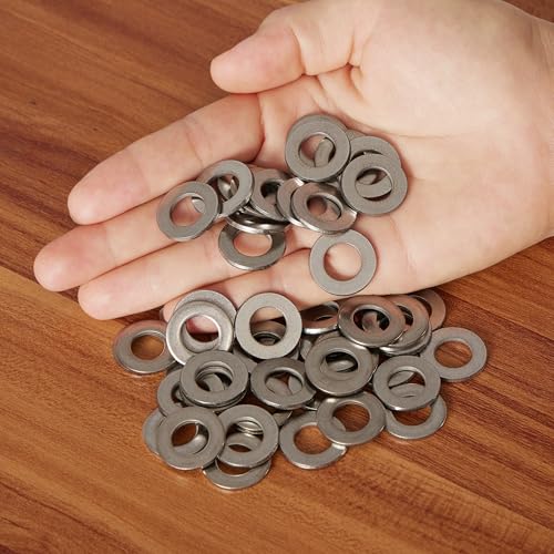 M14 Flat Washers 304 Stainless Steel A2-70, 10 PCS Metric Plain Washers for Bolts Nuts Screws Hardware Fasteners M14 Silver(10PCS)
