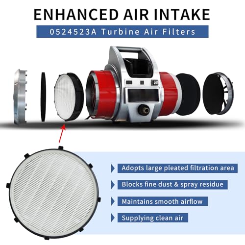0524523A Turbine Unit Air Filter Compatible with Titan Capspray 95 105 115 HVLP Paint Sprayer
