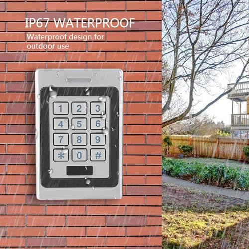 IP67 RFID Door Access Controller Security System – Multi-Access Options with Robust Zinc Alloy Design – 3000 Users Capacity, Ideal for Home & Office Access Control