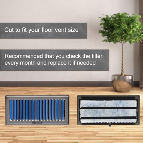 Premium Air Vent Polyester Filter Roll MERV 8 HVAC Furnace Filters Cut to Fit for Floor Registers, RV, AC, Ceiling, Grilles and Wall HVAC Furnace Vents (12" x 90") 12" x 90"