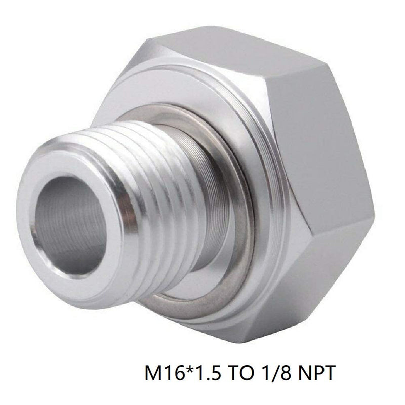 LS Engine Swap Intake Plug Coolant Temp Oil Pressure Sensor Adapter M16 M12 x 1.5 to 1/8 NPT for All GM LS Series Engines LS1 LSX LS3 5.3L 6.0L 6.2L