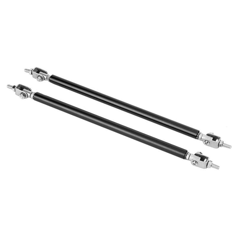 HERIS 2pcs Adjustable Black 7.87"-13" Front Lip Strut Rod Bumper Splitter Universal Tie Support Bars