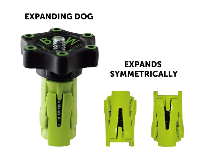 BOW Products Bench Dog Clamps - Expandable Dog Hole Clamps for MFT Tables, Dog Tables and Workbenches - Fits 3/4 Inch (19mm to 20 mm) Dog Holes and Includes Low-Profile, Ergonomic Knobs - Pack of 6