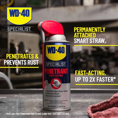 WD-40 Specialist Penetrant, Smart Straw, Fast-Acting, 11 OZ [1-Pack] 1-pack