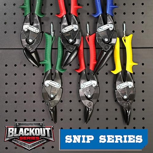 MIDWEST Blackout Aviation Snips, Left Cut Offset, Tin Snips