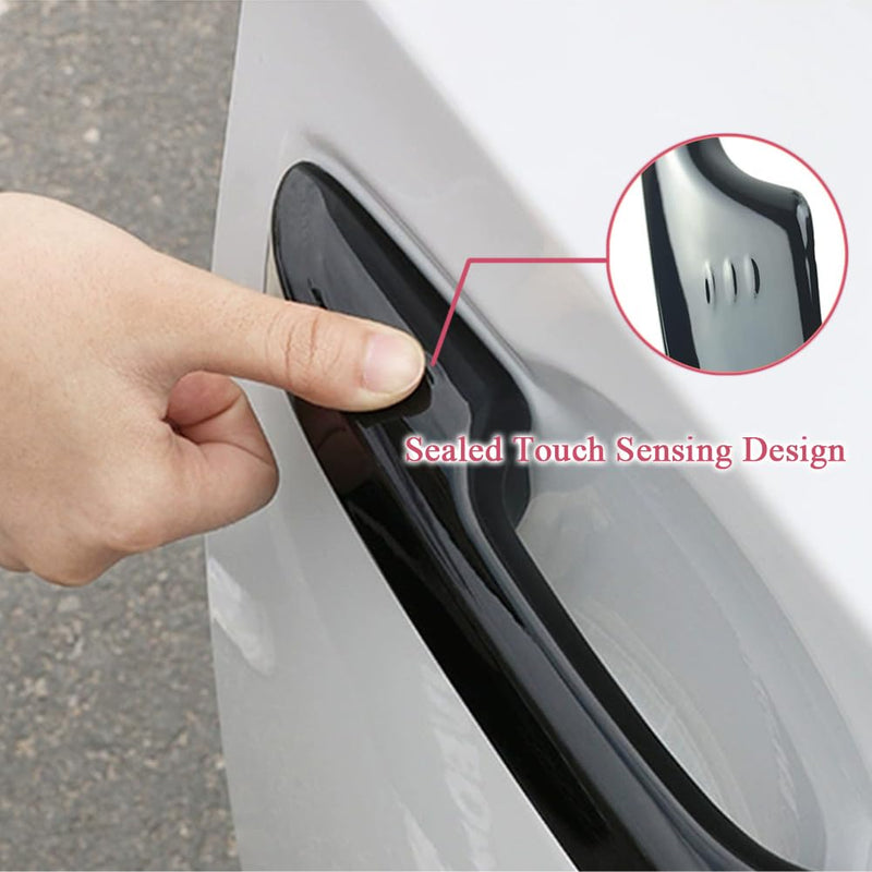 No Adhesive Snap-on Car Door Handle Cover Protector for Honda 11th Gen Civic 2022 2023 2024 2025 2026, Accord CR-V HR-V 2023 2024 2025 2026, Acura Integra 2023~2025 Accessories (1. Glossy Black) 1. Glossy Black