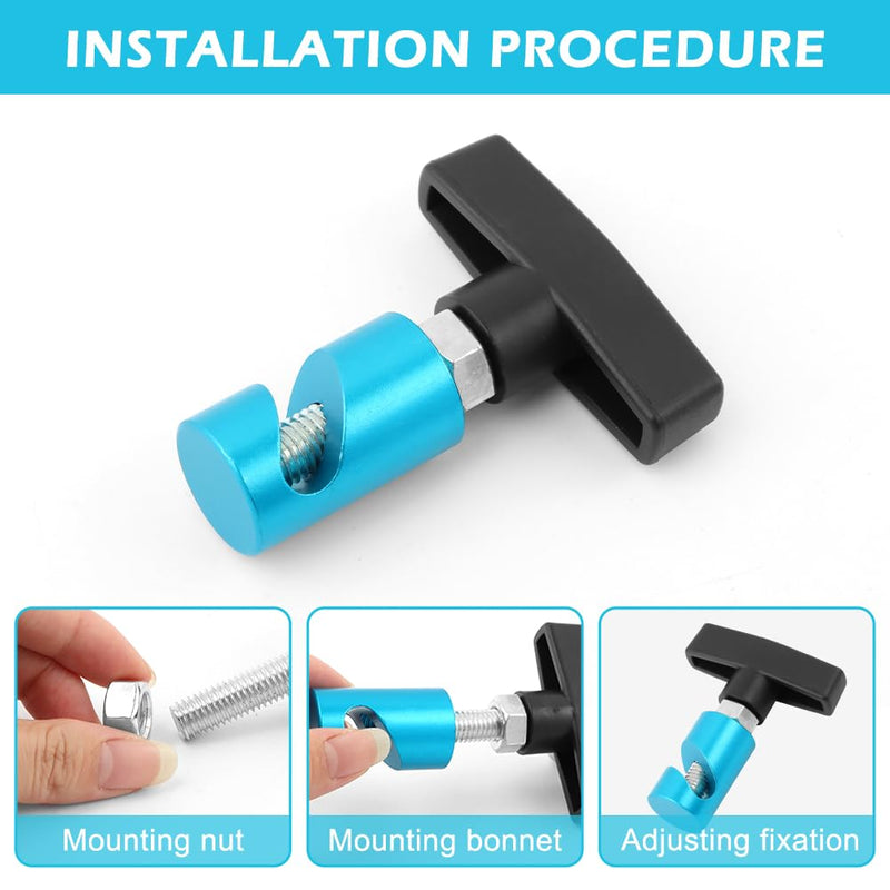 2PC Lift Support Clamps, Hood Lift Clip, Car Hood Strut Fixing Prop, Car Rod Retaining Holder Tool, Blue, Universal Portable Automotive Accessories for Most Vehicles