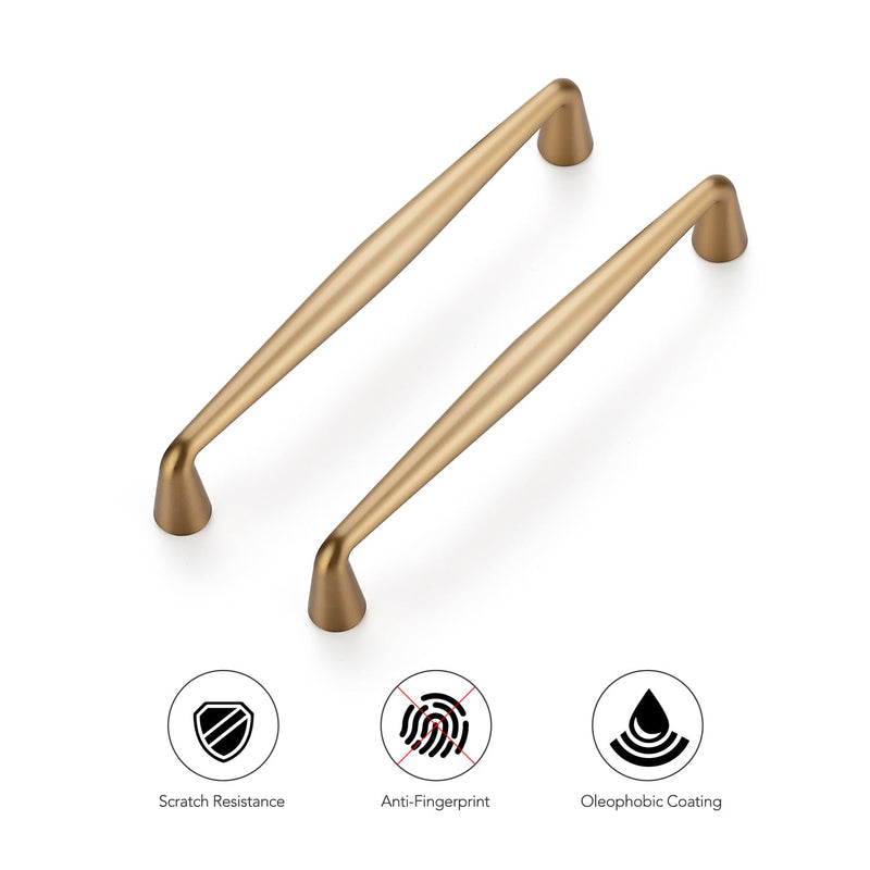 Ravinte 10 Pack 5 Inch Champagne Bronze Kitchen Cabinet Handles Solid Zinc Alloy Cabinet Pulls Cupboard Hardware Drawer Handles 5 Inches Hole Center