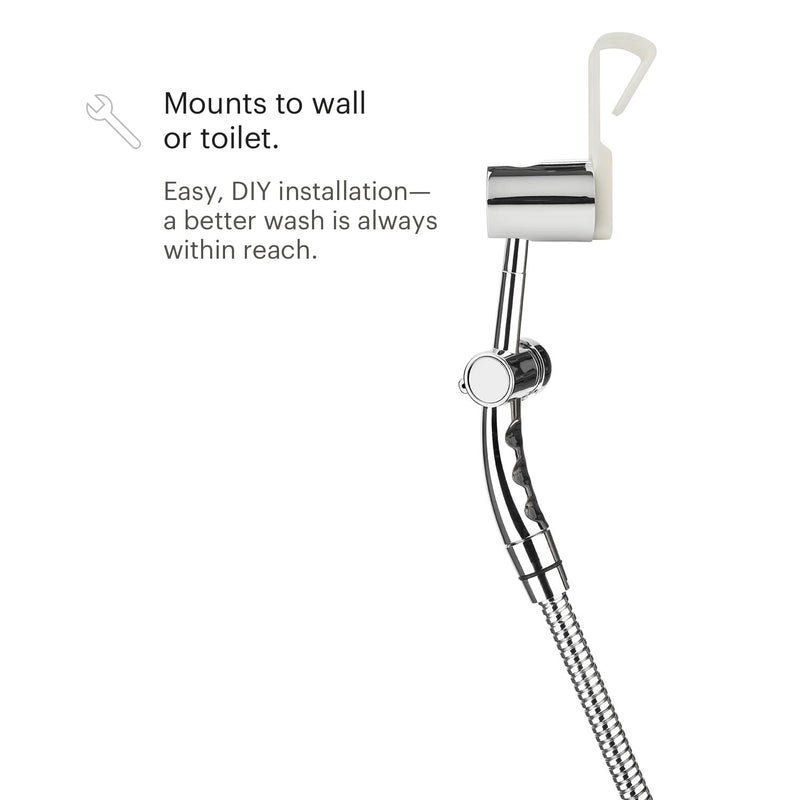 Brondell Hand Held Bidet Sprayer for Toilet: Brondell CleanSpa Advanced Bidet Attachment, Precision Pressure Control Jet Spray, Ergonomic Handheld Bidet for Toilet, Toilet Water Sprayer & Hose Set