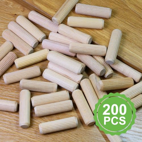 1/2" x 1-3/4" Wooden Dowel Pins - FoDau770 Beech Wood Dowel Rods - 200 Pcs 1/2" x 1-3/4"