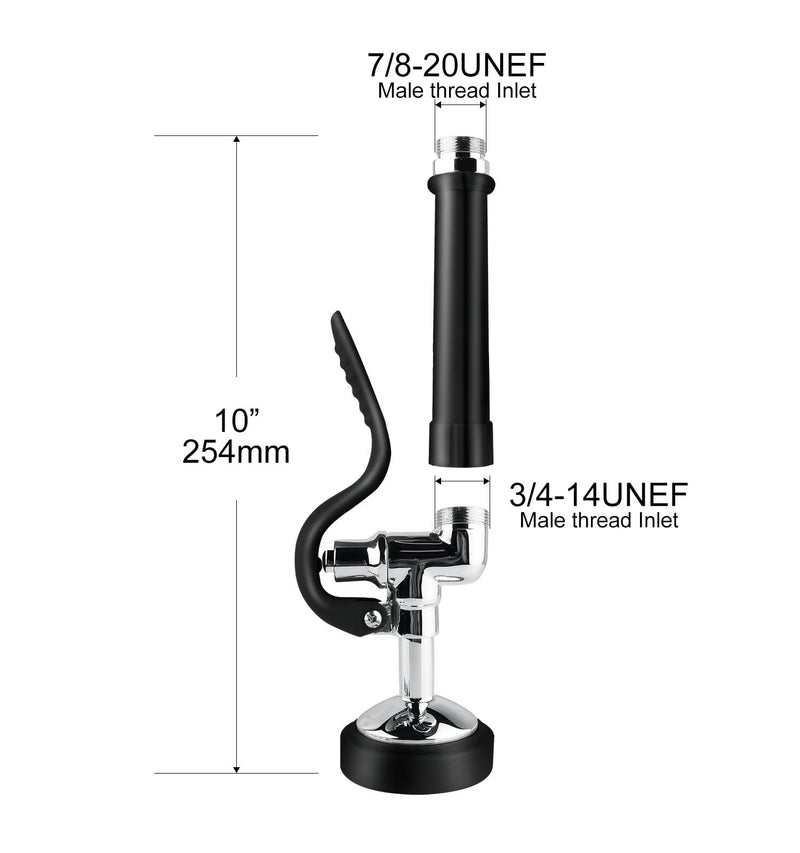 Pre Rinse Sprayer Sink Sprayer Replacement Spray Valve for Commercial Sink Faucet Polished High Pressured, Black