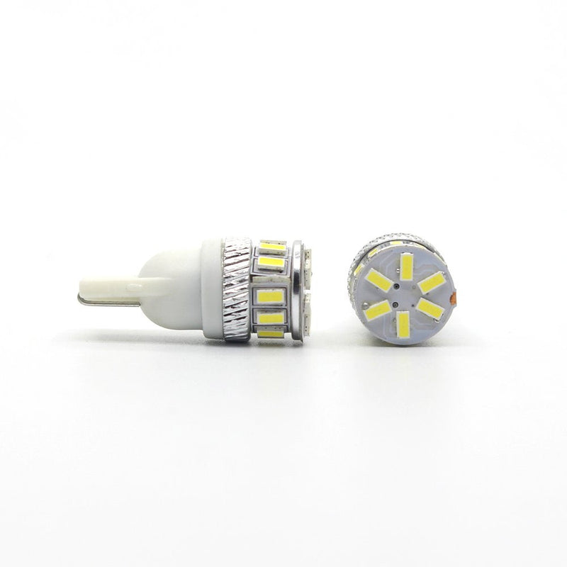 Alla Lighting T10 Wedge 194 168 2825 W5W LED Bulbs, 6000K White License, Reverse, Trunk, Marker, Parking, Door, Map, Dome Lights Lamps, 360° Light 4014 18-SMD Super Bright 558 161 175