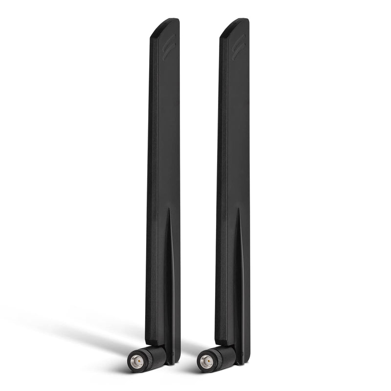 Eightwood Tri-Band WiFi 6E Antenna 6GHz 5GHz 2.4GHz RP-SMA WiFi Antenna (2-Pack) for PC Computer PCIe Card Router USB Adapter Security IP Camera