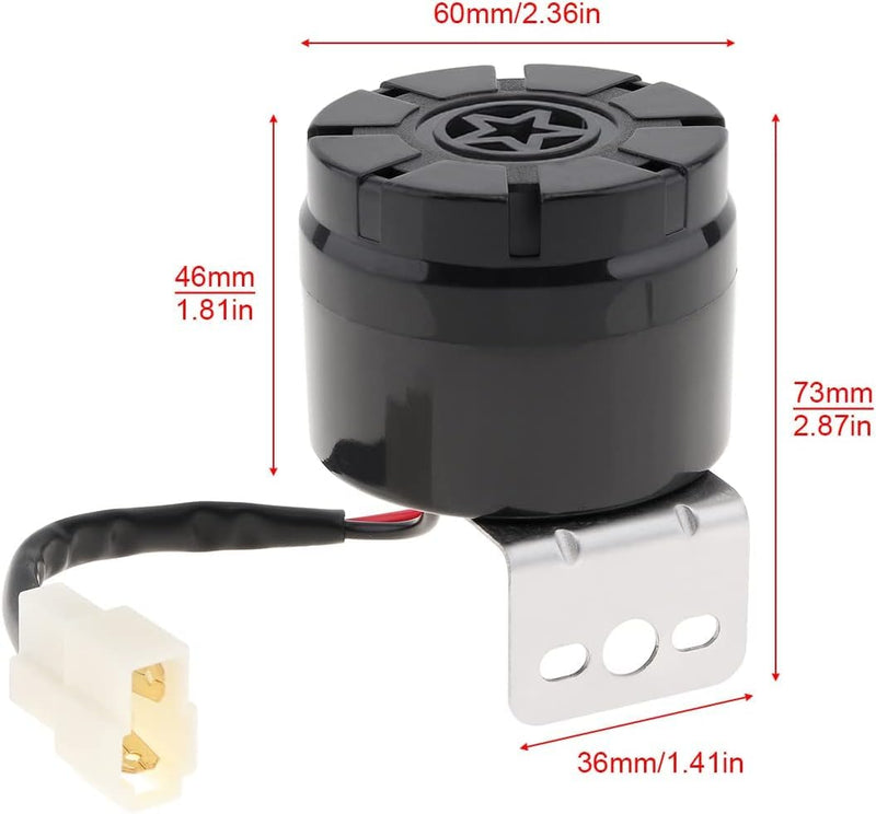 Car Back-up Alarm, 12-24V 105dB Reverse Beeper Backup Alarm Vehicle Auto Back Up Horn Car Reverse Alarm Buzzer Siren with Wire