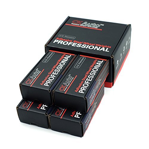 CKAuto 4 Boxes, 960Pcs, 0.25oz, Grey, Adhesive Stick on Wheel Weights, Automobiles, Trucks, SUVs & Motorcycles, Low Profile, 60oz/Box, U.S. OEM Quality, Valued Pack Perfect for Garages 4 Boxes/960Pcs