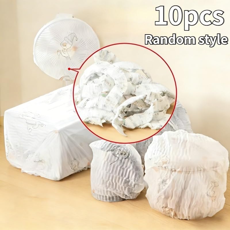 10 Pack Extra Thick Tpu Dust Covers With Random Patterns, Elastic Full Wrap, Universal Protection for Kitchen Appliances, Electronics and Luggage, Easy to Clean Home Protective Covers
