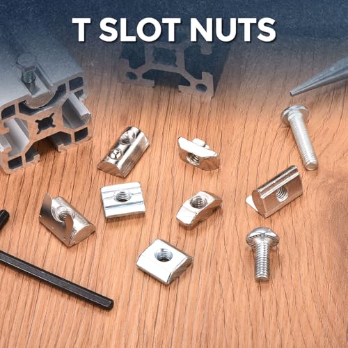 60Pcs Sliding t Nuts M8-1.25 3030 Series Hammer Nuts Silver 3030 Series M8-1.25mm 60