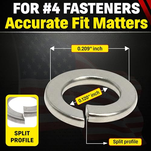 Chenango Supply #4 Stainless Lock Washers #4 Lock Washer