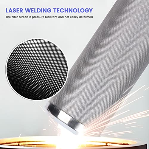 Stainless Steel Re-Cleanable Wire Mesh Filter Cartridge 20 "Length,2.5 "OD(200 Micron) 200 Micron