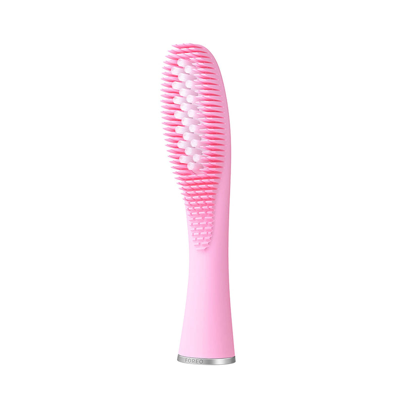 FOREO ISSA Hybrid Wave Brush Head Pink, Medical-Grade Silicone & PBT Polymer Bristles, 6 Months Lasting Pearl Pink 1 Count (Pack of 1)