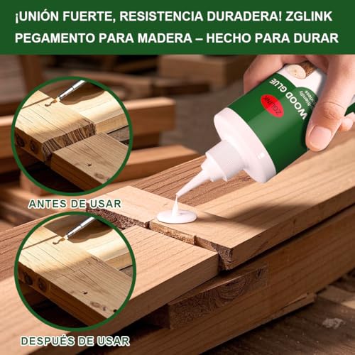17.5oz Wood Glue, Strongest Glue for Woodworking，Suitable for Various Wood Glues Used for Furniture Repair, Upgrade to The Third-Generation Heavy-Duty Furniture Wood Glue 1