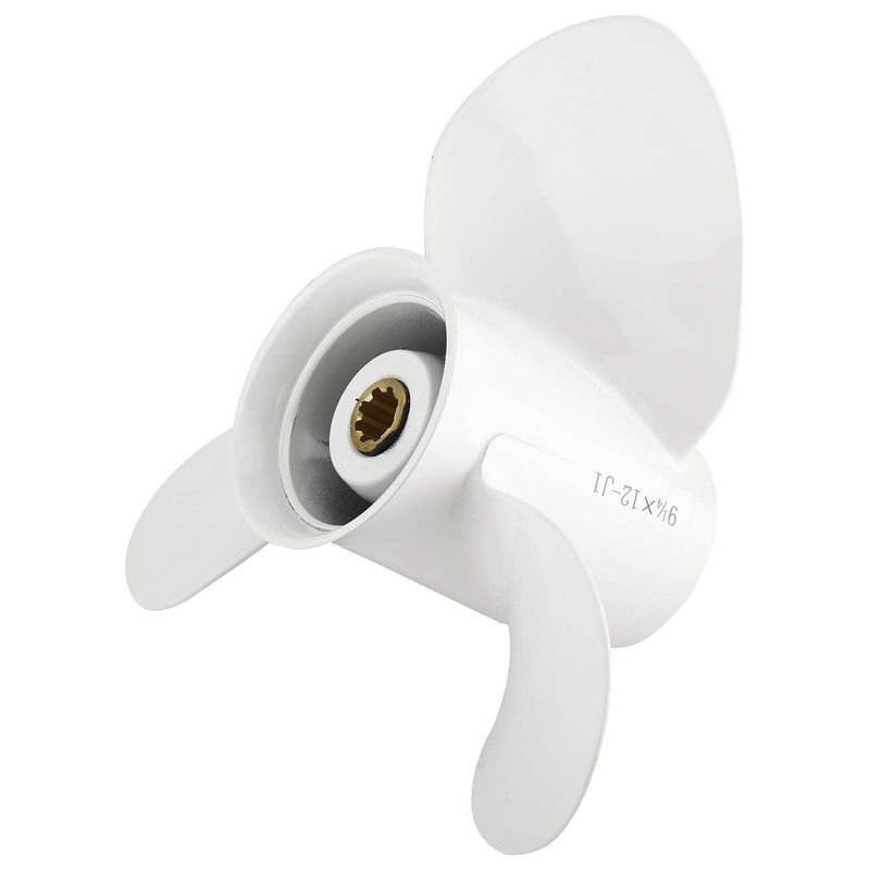 NovelBee 9 1/4x12-J Aluminum Outboard Propeller Fit for Yamaha 9.9-15 HP | 9.25x12 J Prop,Boat Propeller,Outboard Propeller,Aluminum Alloy,Engine Propeller