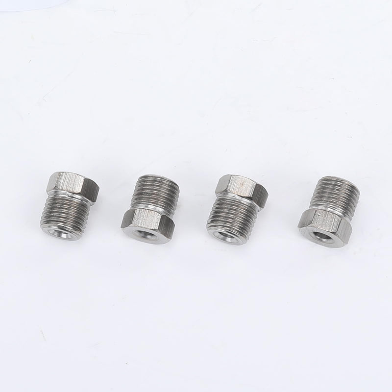 1/2 x 20 Inverted Flare Stainless Steel Tube Nuts for 3/16" Brake Line Tubing, Pack of 4 1/2x20 - 3/16"