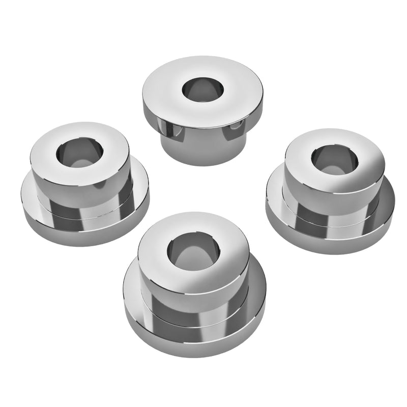 CNC Solid Billet Handlebar Riser Bushings Compatible With Harley Softail Dyna Sportster 1984-2016,Low Rider,Street Bob,CVO,Super Glide,Wide Glide,Switchback,Fat Bob,Daytona,Sturgis Silver