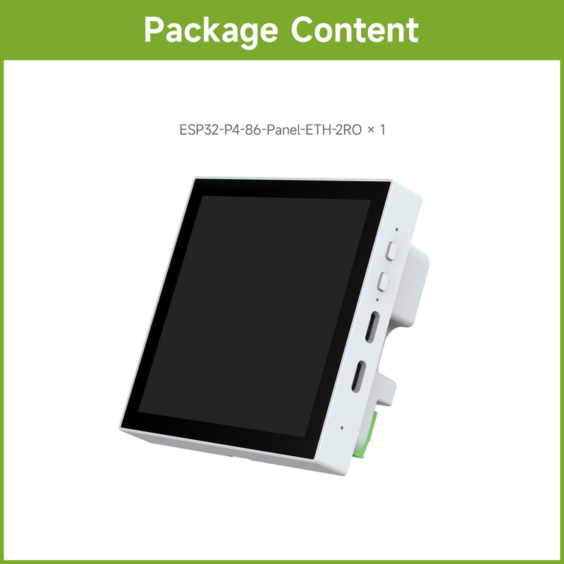 Waveshare ESP32-P4 Smart 86 Box with Expandable Ethernet, RS485, and Relay Support, Featuring Dual-Core and Single-Core RISC-V Architecture, Onboard 4-Inch 720×720 Pixel 5-Point Touch LCD
