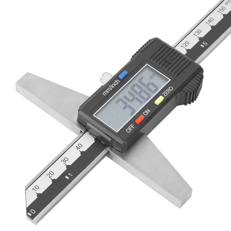 Depth Gauge, Stainless Steel Digital Depth Vernier Caliper Measuring Tool 0-150mm 0.01mm