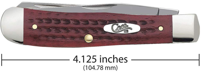 Case WR XX Pocket Knife Pocket Worn Old Red Bone Trapper Item #783 - (6254 SS) - Length Closed: 4 1/8 Inches Pocket Worn Red Bone