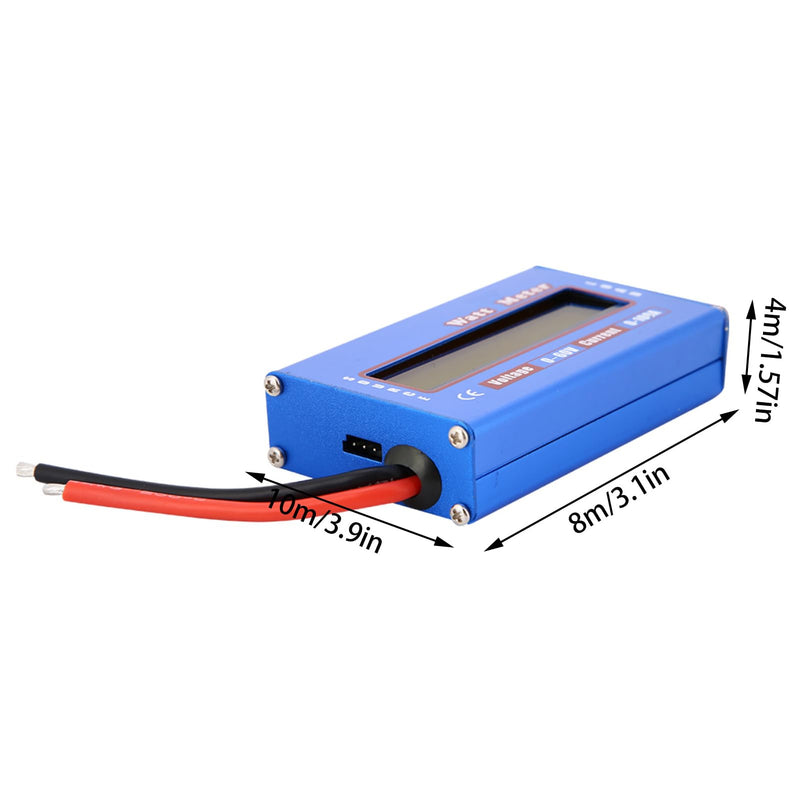 Watt Meter, Digital Power Analyzer with Digital LCD DC 60V 100A Wattmeter for Voltage (V) Current (A) Power (W) (Ah) and Energy (Wh) Measurement
