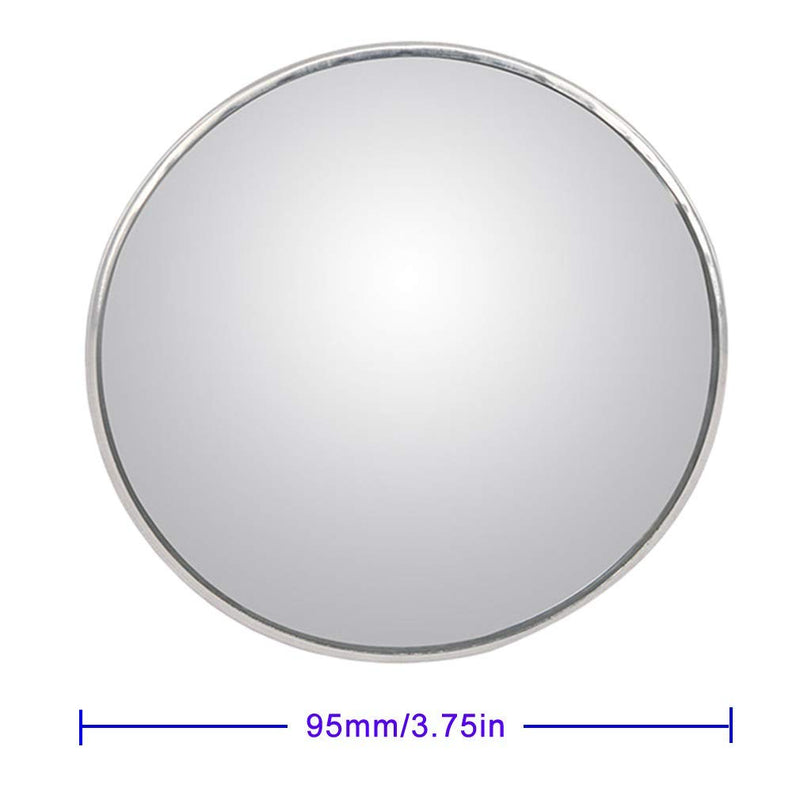 2Pcs 3 Inch Non-Adjustable Large Stick-On Convex Blind Spot Mirror, HD Glass Big Round Rear View, Strong Adhesive for Car, Van, SUV and Trucks (3"(75mm), Frameless)