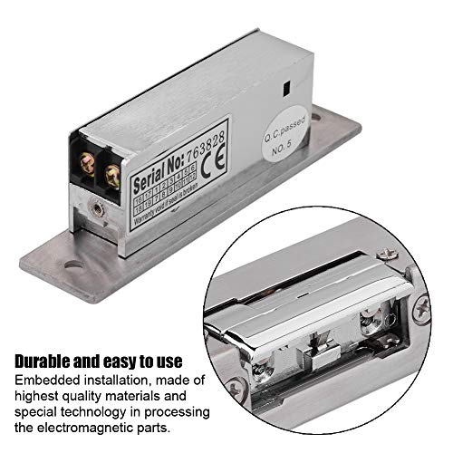 12V Adjustable Narrow-Type Electric Strike Door Lock Double Unlock Mode Access Control Lock Intelligent Cathode Lock Safety Intelligent Lock NO Fail Security