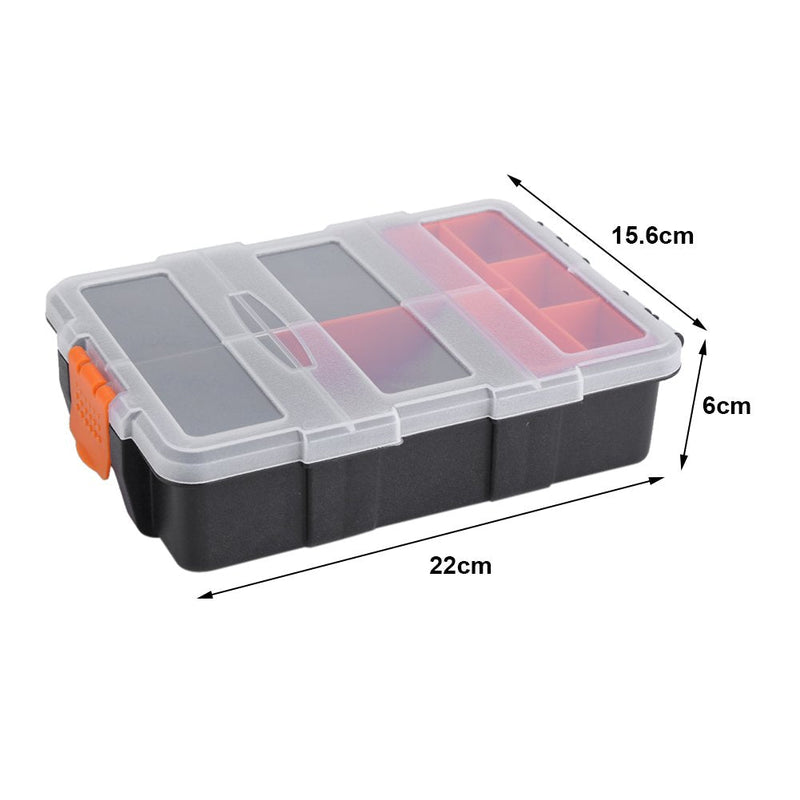 Tool Box Organizers, Components Storage Box Small Parts Tool Box Holder Hardware Storage Box Tools Organizer Container with Removable Plastic Dividers