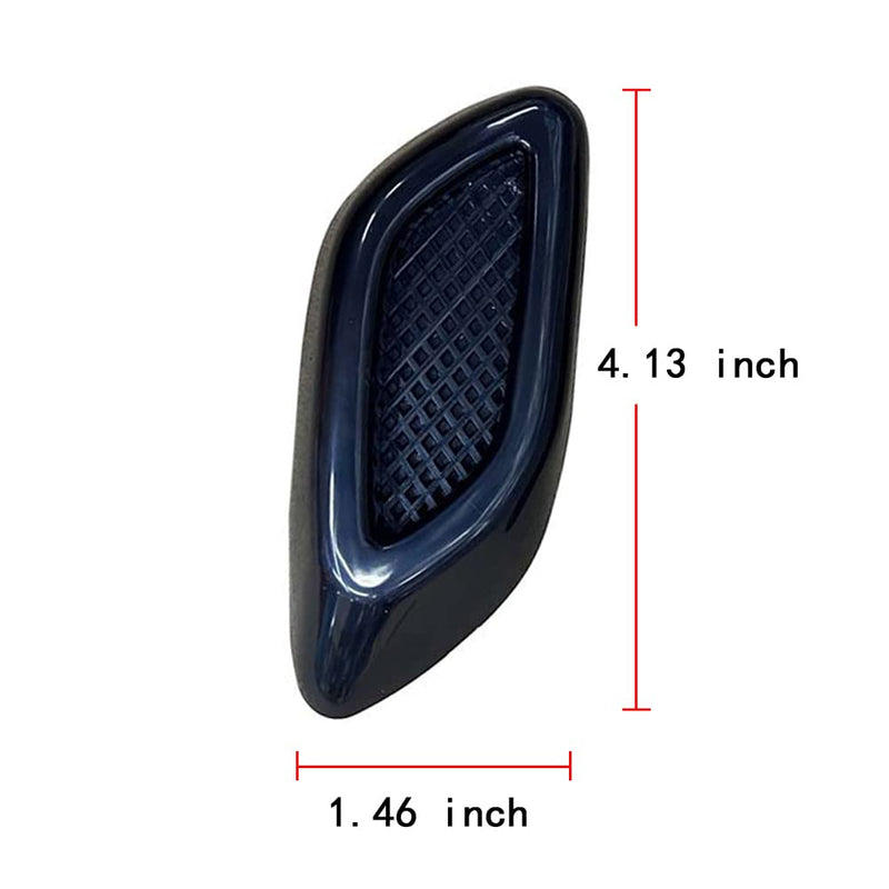 6pcs Curboom Car Fender Trim Decorative Intake Universal Auto Air Flow Bumper Side Vent Decal Scoop Hood Spolier Door Carbon Fiber ABS Chrome Silver Exterior Glossy Black Sticker for Most Cars