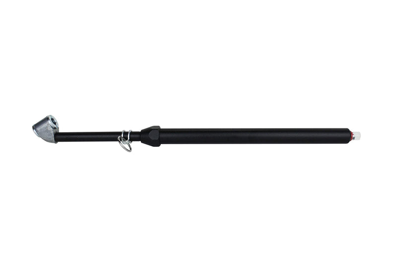 Milton 976BKL Dual Head Angled Chuck Tire Pressure Service Gauge, Non-Slip Grip Matte Black Poly Finish -13” 1-160 PSI For Large Vehicle Tires