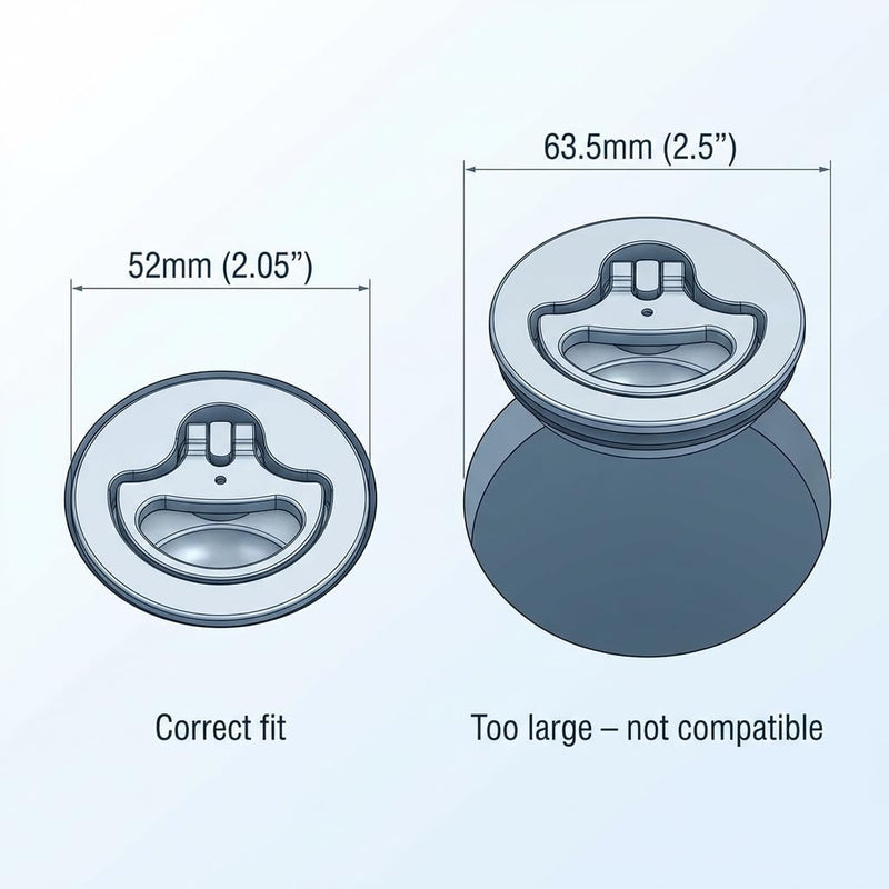 QWORK Boat Cam Latch, 2 Pack Marine 316 Stainless Steel Marine Boat Floor Buckle Hatch Latch, Flush Turning Lift Handle Lock