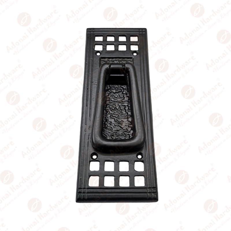 Adonai Hardware Joppa Antique Iron Door Knocker (Black Powder Coated)
