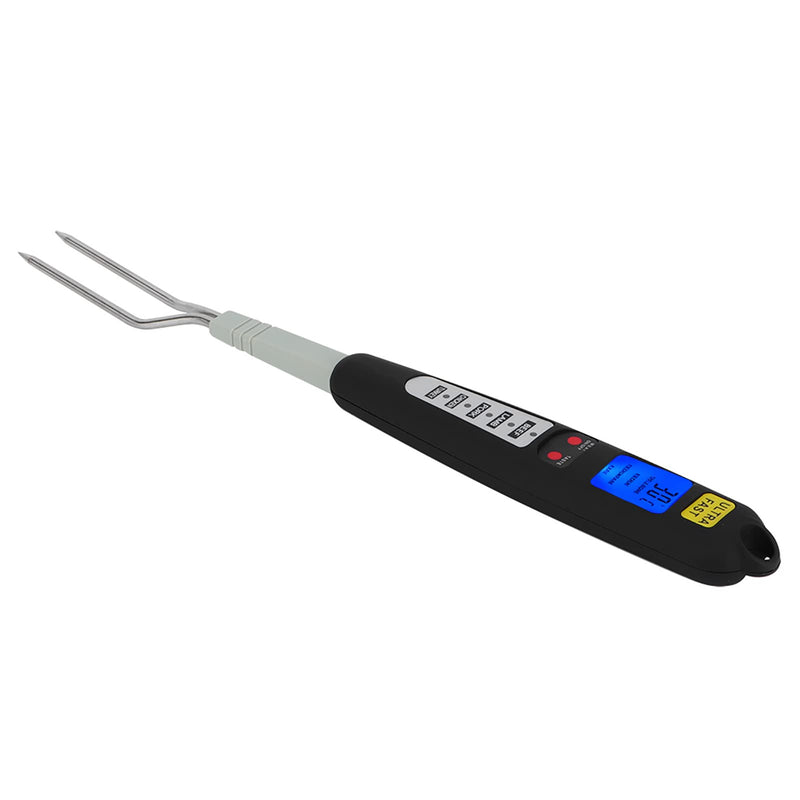 Digital Meat Thermometer Fork, Read Meat BBQ Fork Thermometer with Dual Probe LED Display and Stainless Steel Probes for Steak Chicken Hot Grilled Food,Grilling and Barbecue, BBQ