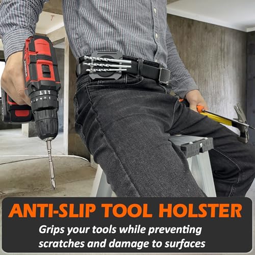 MUTUACTOR Heavy Duty Magnetic Tool Belt Clip,Φ2.2”Anti-Slip Strong Magnet Tool Belt Clip with Heavy Plate,Quick Access Magnetic Tool Holder Hammer Holster for Screws,Nails Hammers, Pliers,1PCS Heavy Duty Magnet Belt Clip X1