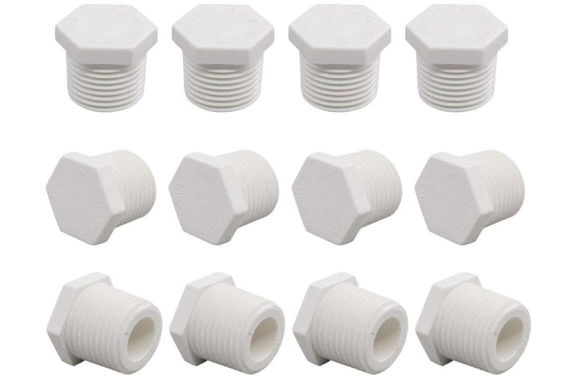 12 Pieces 1/2 Inch Water Heater Drain Plug Replaces 11630 91857 Compatible with RV Camper and Atwood Water Heaters White Plastic 1163091857