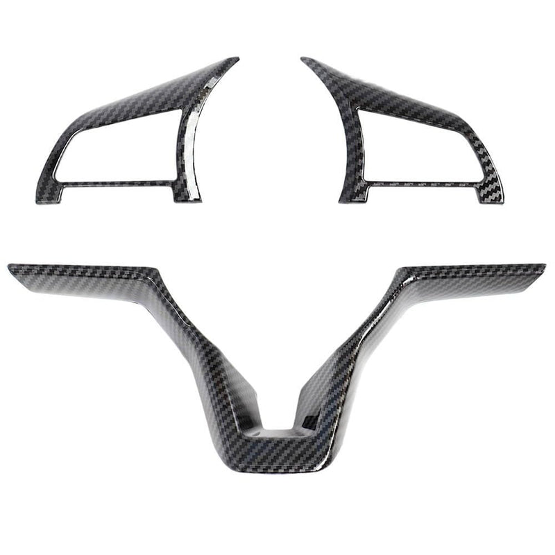 for Nissan Accessories Steering Wheel Trim Interior Decaration for Nissan Rogue Altima Sentra Kicks Leaf Versa (Carbon Fiber Black) Carbon Fiber Black