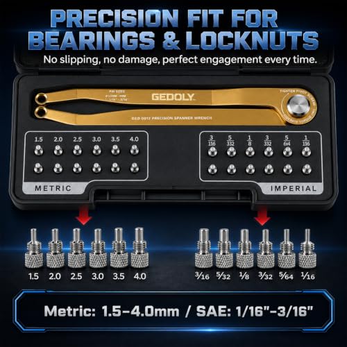 Adjustable Pin Spanner Wrench Set, Heavy Duty Shock & Lock Nut Tool