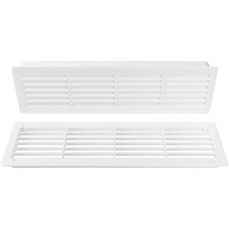 AWENTA 18" x 5" Inch Two Sided White Door Air Vent Cover - Door Vents for Interior Doors - Universal Furniture Ventilation Guard- Register for Bathroom, Bedroom, Garage, Kitchen, Furniture